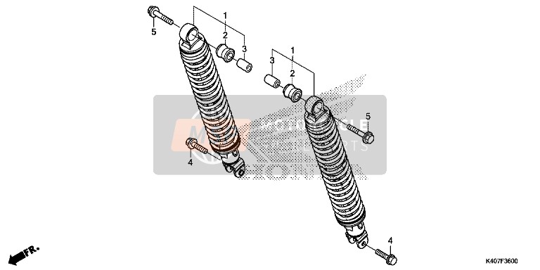 Honda NSS125D 2015 Hinteres Kissen für ein 2015 Honda NSS125D